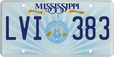 MS license plate LVI383