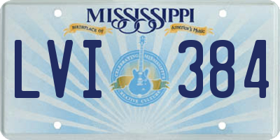 MS license plate LVI384