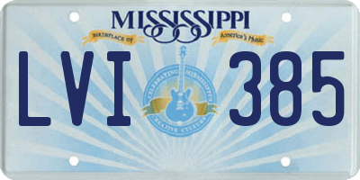 MS license plate LVI385