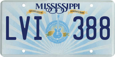 MS license plate LVI388