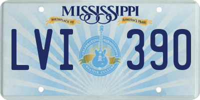MS license plate LVI390