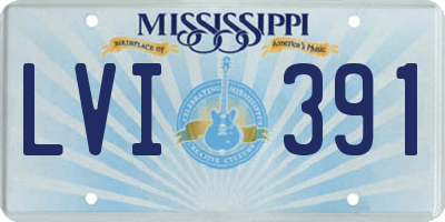 MS license plate LVI391
