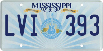 MS license plate LVI393