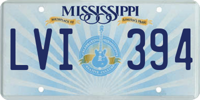 MS license plate LVI394