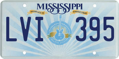 MS license plate LVI395