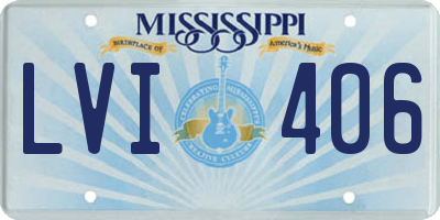 MS license plate LVI406