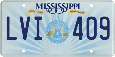MS license plate LVI409