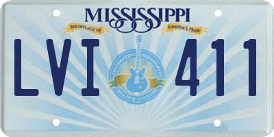 MS license plate LVI411