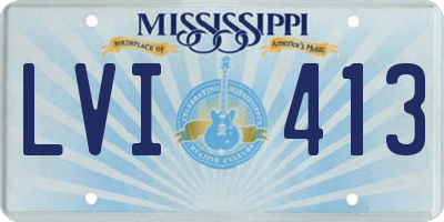 MS license plate LVI413