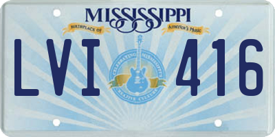 MS license plate LVI416