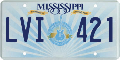 MS license plate LVI421