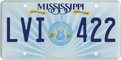 MS license plate LVI422