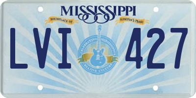 MS license plate LVI427