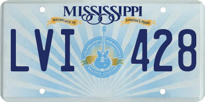 MS license plate LVI428