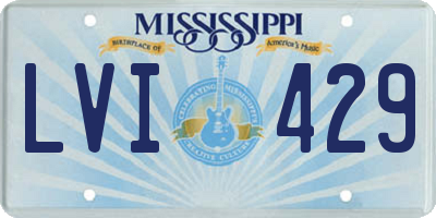 MS license plate LVI429