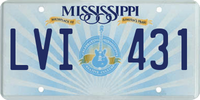 MS license plate LVI431