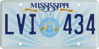 MS license plate LVI434