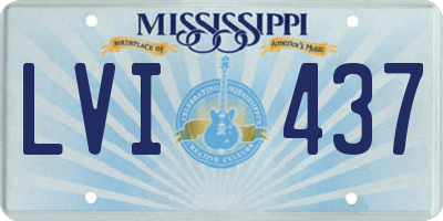 MS license plate LVI437