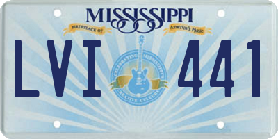 MS license plate LVI441