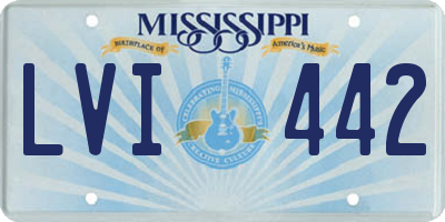 MS license plate LVI442
