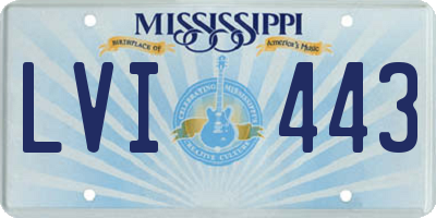 MS license plate LVI443