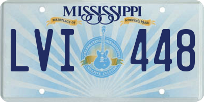 MS license plate LVI448