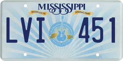 MS license plate LVI451