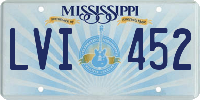 MS license plate LVI452