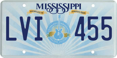MS license plate LVI455
