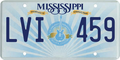 MS license plate LVI459