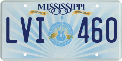 MS license plate LVI460