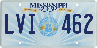 MS license plate LVI462