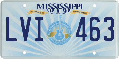 MS license plate LVI463