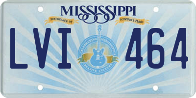 MS license plate LVI464