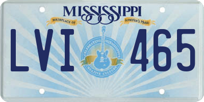 MS license plate LVI465