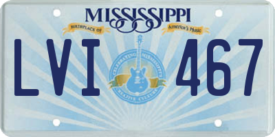 MS license plate LVI467