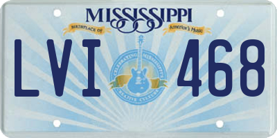 MS license plate LVI468