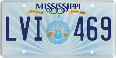 MS license plate LVI469