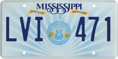 MS license plate LVI471