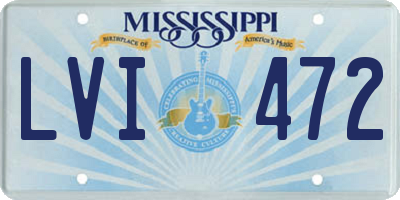 MS license plate LVI472