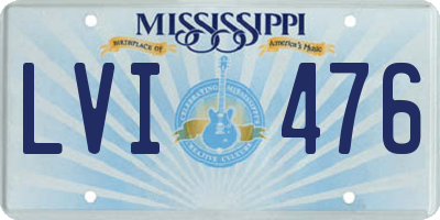 MS license plate LVI476