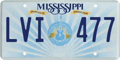MS license plate LVI477