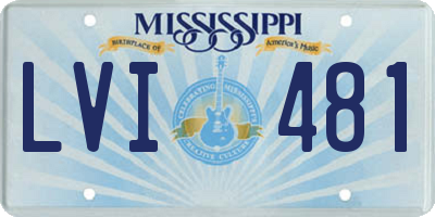 MS license plate LVI481