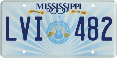 MS license plate LVI482