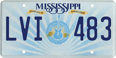 MS license plate LVI483