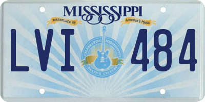 MS license plate LVI484