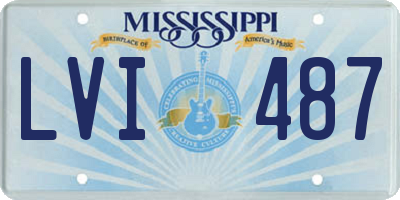 MS license plate LVI487
