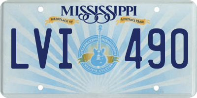 MS license plate LVI490