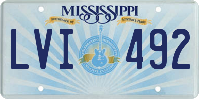 MS license plate LVI492