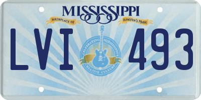 MS license plate LVI493